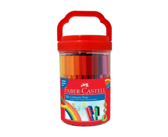 MARCADORES FABER CASTELL 50 COLORES CONECTOR BALDE-0