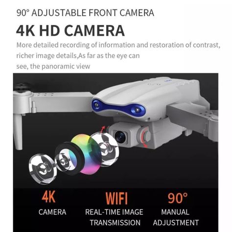 Dron 3 Baterías 4k Doble Cámara Wifi Plegable Bolso Recargable Via Usb-3