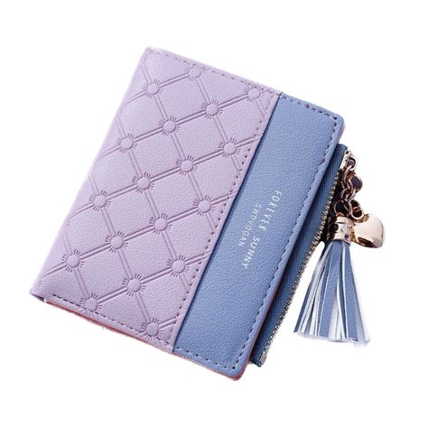 Billetera Tarjetero Monedero De Mujer Lila-0