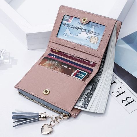Billetera Tarjetero Monedero De Mujer Lila-1