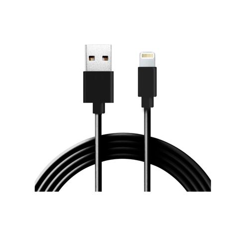 Cable USB a Lightning Carga y Sincronizacion 1mt Negro Tecnolab-0