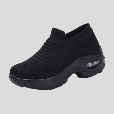 Zapatillas Mujer Cojín De Aire Ortopédicas Negro-0