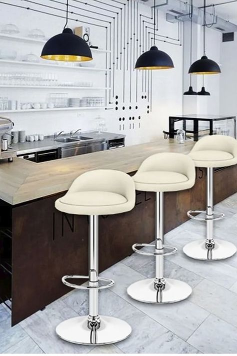 Pack 2 Piso Bar Altura Regulable Beige-1