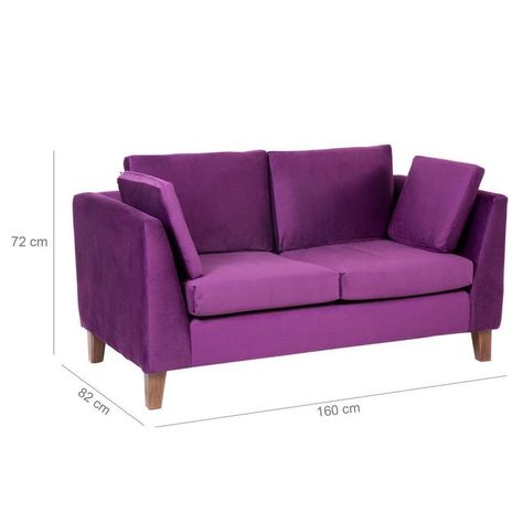 Sofá Estocolmo 2 Cuerpos Morado-1