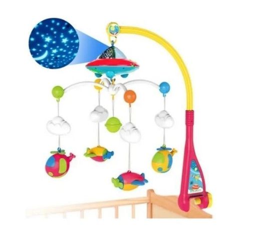 Movil Musical Con Control Y Luz De Proyeccion Para Bebe-0