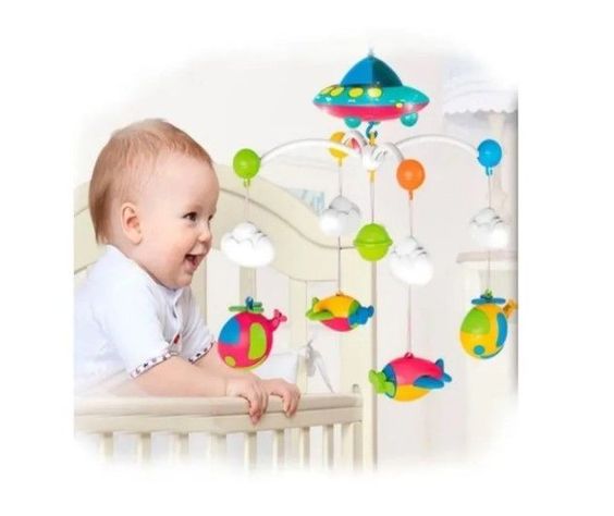 Movil Musical Con Control Y Luz De Proyeccion Para Bebe-6