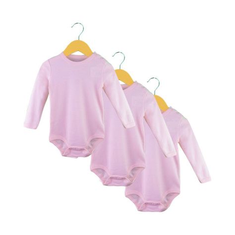 Set de Tres Bodys Liso Rosado Pumucki-0