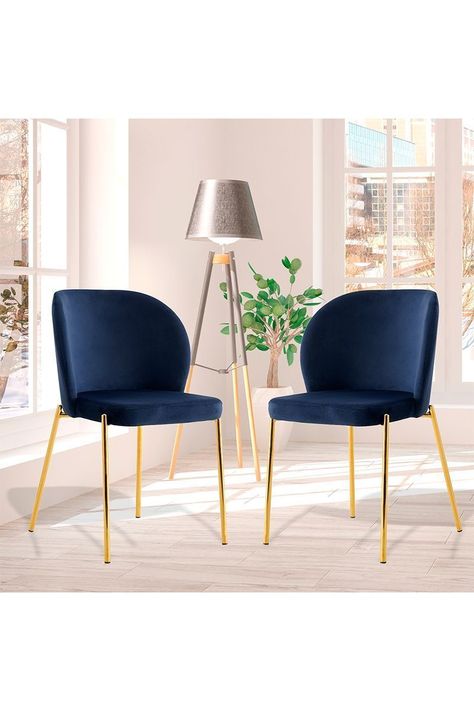 Pack 2 Sillas de Comedor Cartagena Azul-1