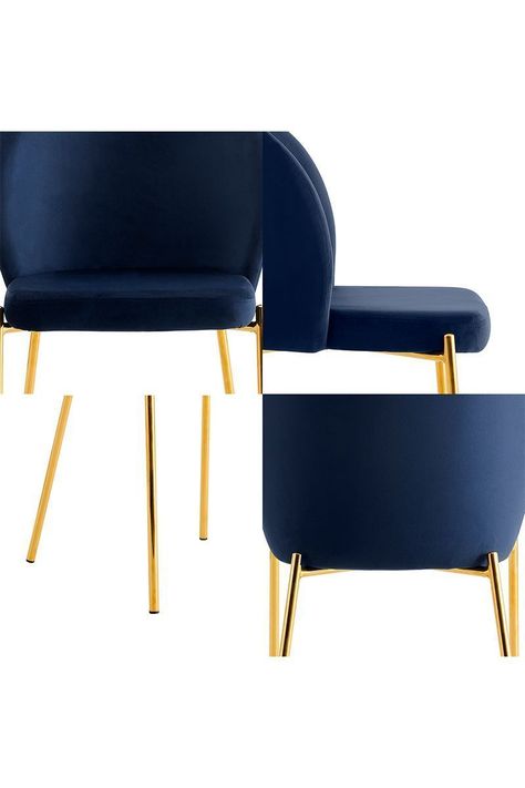 Pack 2 Sillas de Comedor Cartagena Azul-4