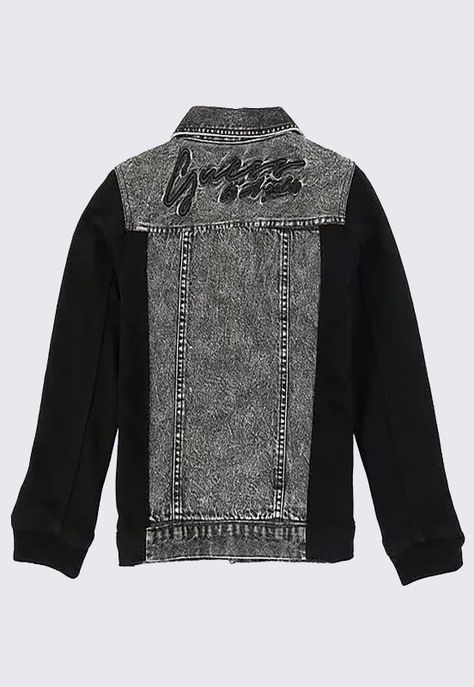 Chaqueta G Kids Black Denim Jacket Wfleece-1