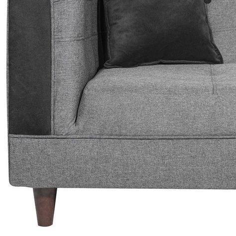 Living Santa Monica 3 Cuerpos + 2 Pouf Gris-4