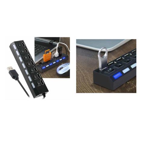 Hub USB 2.0 7 Puertos 480mbps Tecnolab-1