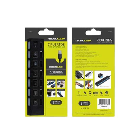 Hub USB 2.0 7 Puertos 480mbps Tecnolab-2