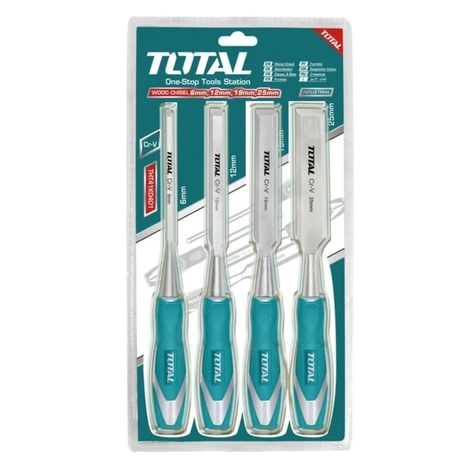 Set De Cinceles Para Madera 4 Pcs Total Tht41k0401-1