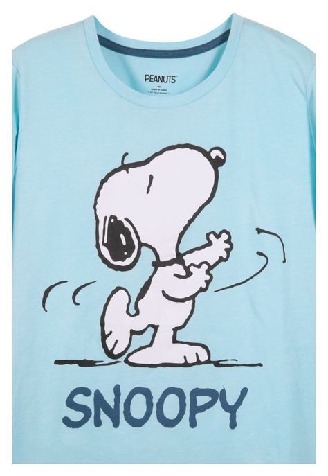 Pijama Mujer Gorro Celeste Snoopy-2