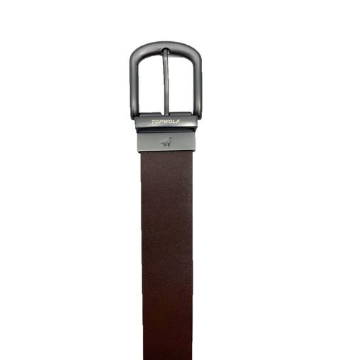 Cinturón Reversible Topwolf Timber Ajustable Café Negro Ref15 -1