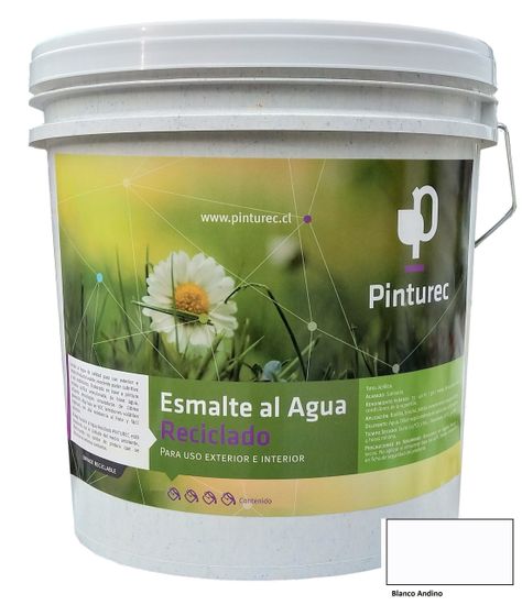 Esmalte al Agua Pinturec Satinado Blanco Andino 4G-0