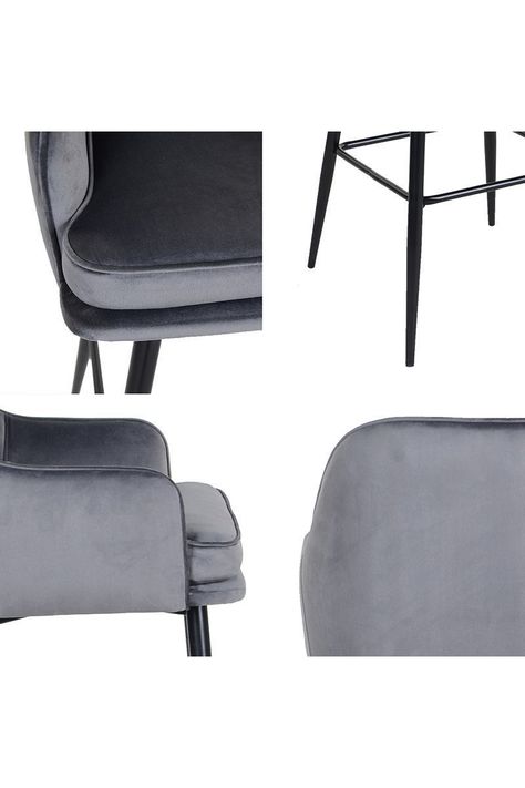 Pack 2 Sillas de Bar Frankfurt Gris-4