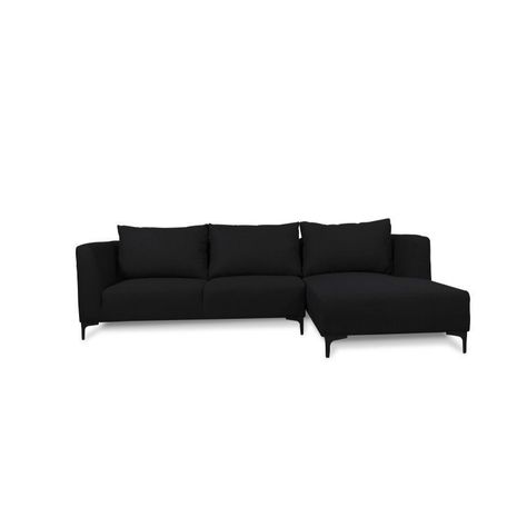 Seccional Suria Chenille Tipo Lino Negro-0