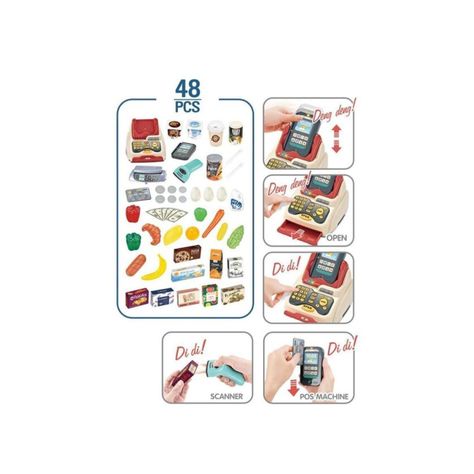 Juguete Set Supermercado Con Carrito 48 Piezas-3