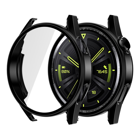 Protector Con Vidrio Compatible Con Huawei Gt3 42 mm / Negro-0