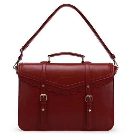 Ecosusi Maletín LOVE vintage para laptop 15,6'' - Vino Tinto-1