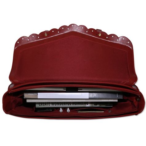 Ecosusi Maletín LOVE vintage para laptop 15,6'' - Vino Tinto-5