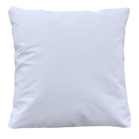 Cojin Decorativo EcoCuero Blanco 60x60 Relleno-0