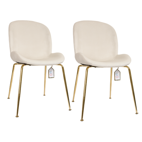 Pack de 2 Sillas Berta Velvet Crema-0