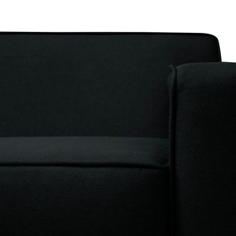 Sofá Lilen Chenille Tipo Lino Negro 3 Cuerpos-3