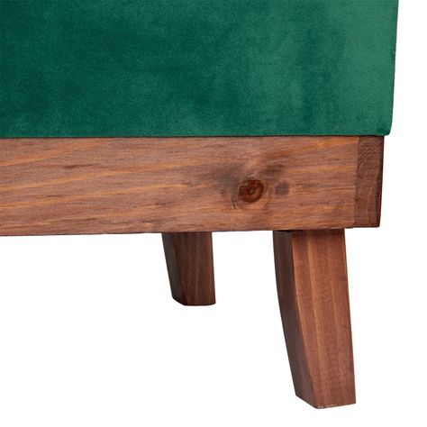 Banqueta con Baúl Incy Verde-Botella Felpa 120x40x50 cm Máxima Design-5