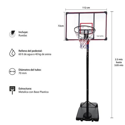 Aro – Pedestal de Básquetbol A750 Elite Easy-1