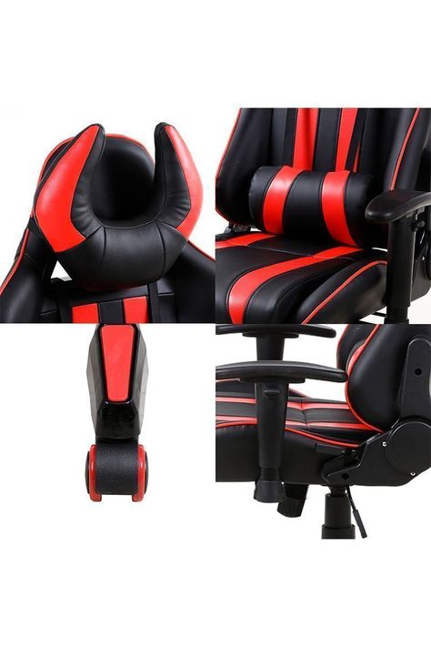 Silla Gamer Racing Reclinable Rojo-5