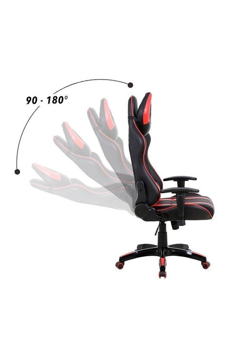 Silla Gamer Racing Reclinable Rojo-3