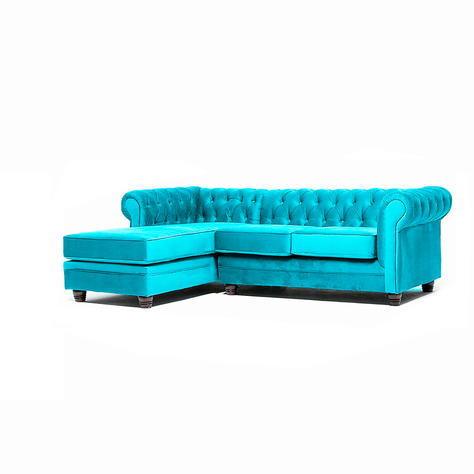 Seccional Chesterfield Izquierdo Turquesa-0