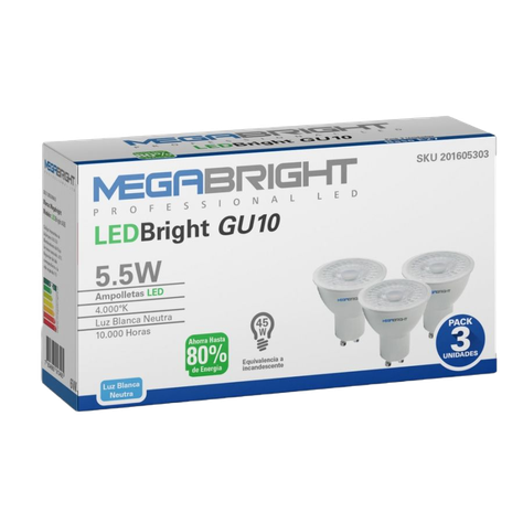 Ampolleta Led Gu10 5.5w 4000k Pack 3-3
