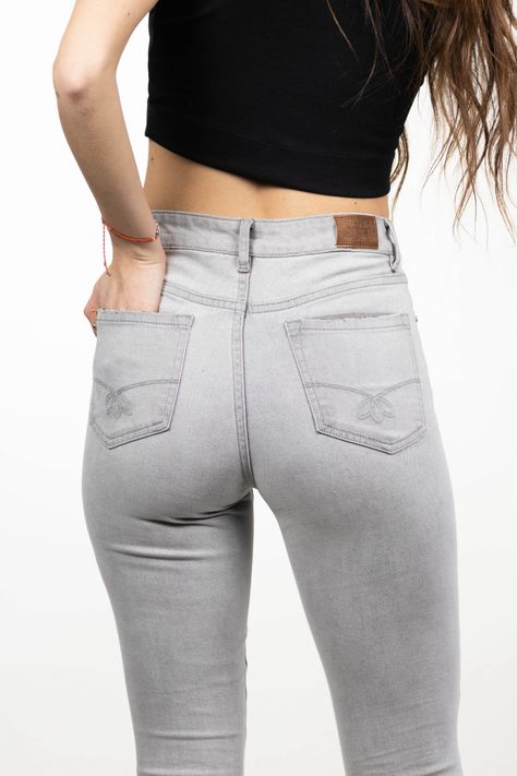 Jeans skinny gris claro Polemic-2