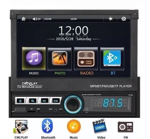 Radio Para Auto Retráctil 7 Pulgadas Mp5-1