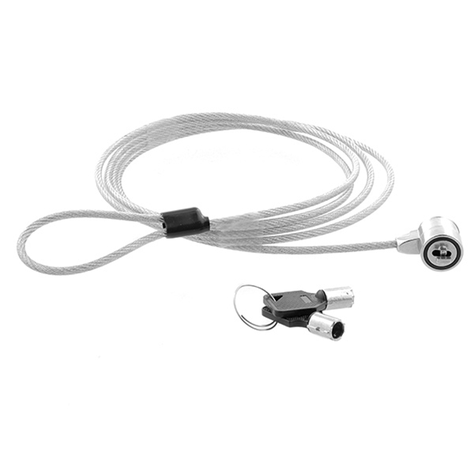 Cable de Seguridad con Llave para Computador Portátil Xtech, Largo 1.8m-0