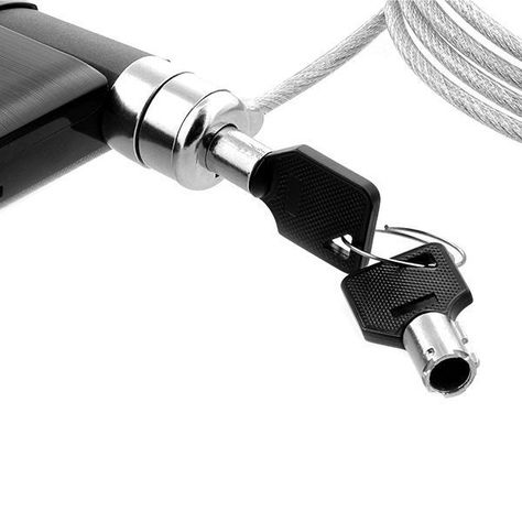 Cable de Seguridad con Llave para Computador Portátil Xtech, Largo 1.8m-1