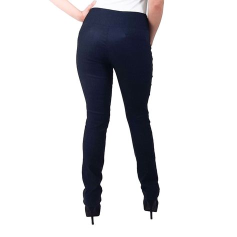 Pantalon  Ajustado Bengal Elasticado Azul Jeans-2