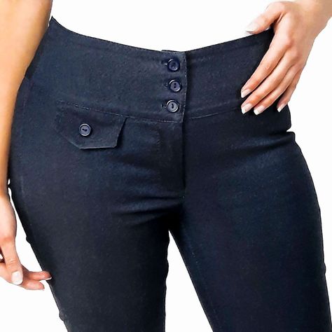 Pantalon  Ajustado Bengal Elasticado Azul Jeans-3