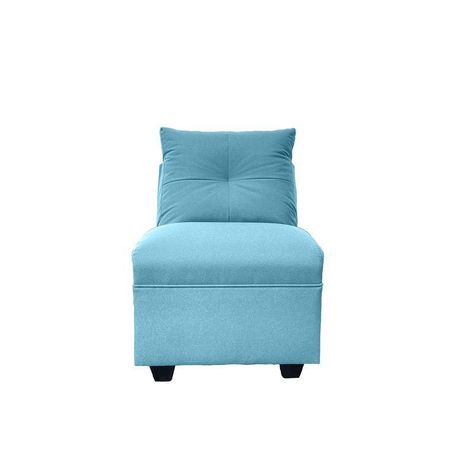 Butaca Mateo Chenille Turquesa Pata Plastica 1C-0