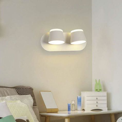 Apliqué Elegante Doble Decorativo LED Movible 10W Blanco-4