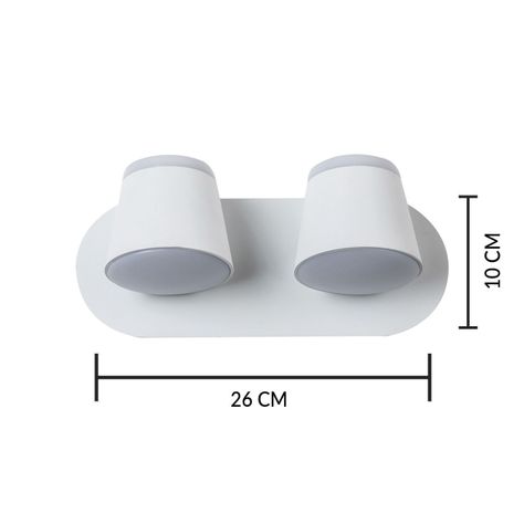 Apliqué Elegante Doble Decorativo LED Movible 10W Blanco-1