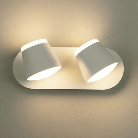 Apliqué Elegante Doble Decorativo LED Movible 10W Blanco-5