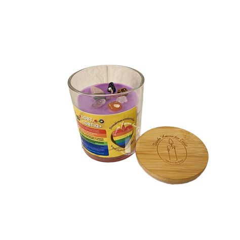 Vela Aromática Lgbtiq+ Con Cuarzos-2