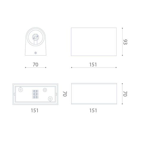 Apliqué Exterior LED Porta 2*GU-10 Gris-4