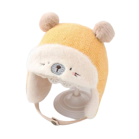 Gorro De Invierno Con Chiporro Para Bebes Amarillo-0
