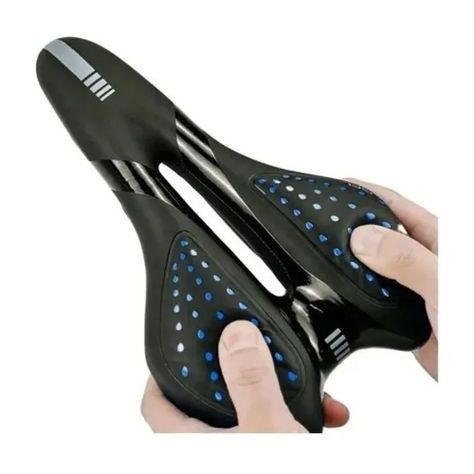 Sillín Gel Ergonómico Anti Prostático Para Bicicleta Azul-2